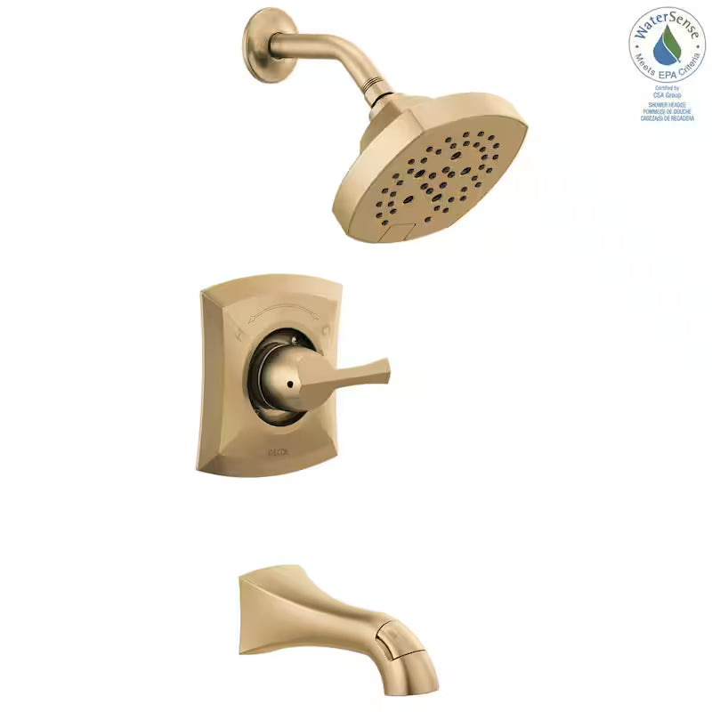 Single-Handle 5-Spray Tub and Shower Faucet in Champagne Bronze F302