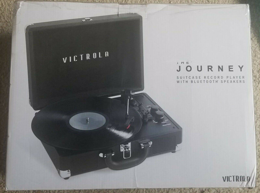 Portable Suitcase Record Player 3-Speed Turntable with Built-In Bluetooth Speakers G53783