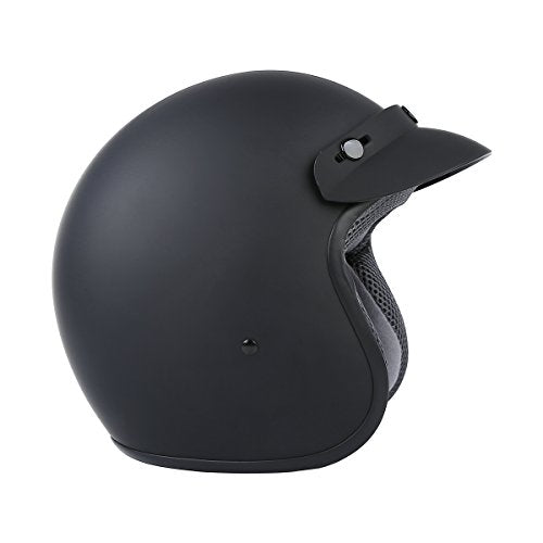 Matte Black Open Face Motorcycle Helmet Y112