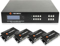 HDBaseT 4x4 Matrix Extender Switcher with 4 PoC Receivers B850