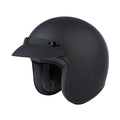 Matte Black Open Face Motorcycle Helmet Y112