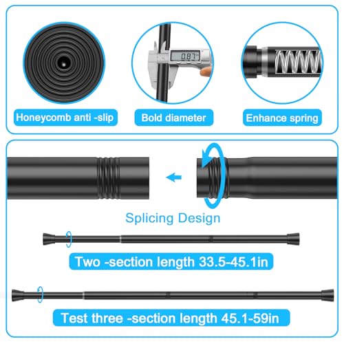 2pcs Silver Adjustable Tension Curtain Rod H31592