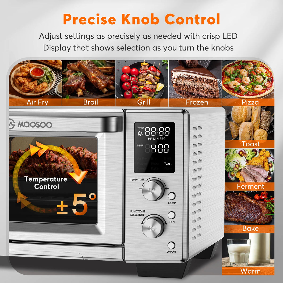 30Qt Stainless Steel Air Fryer Toaster Oven N109