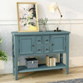 Dark Blue Sideboard Console Table with Bottom Shelf J2968