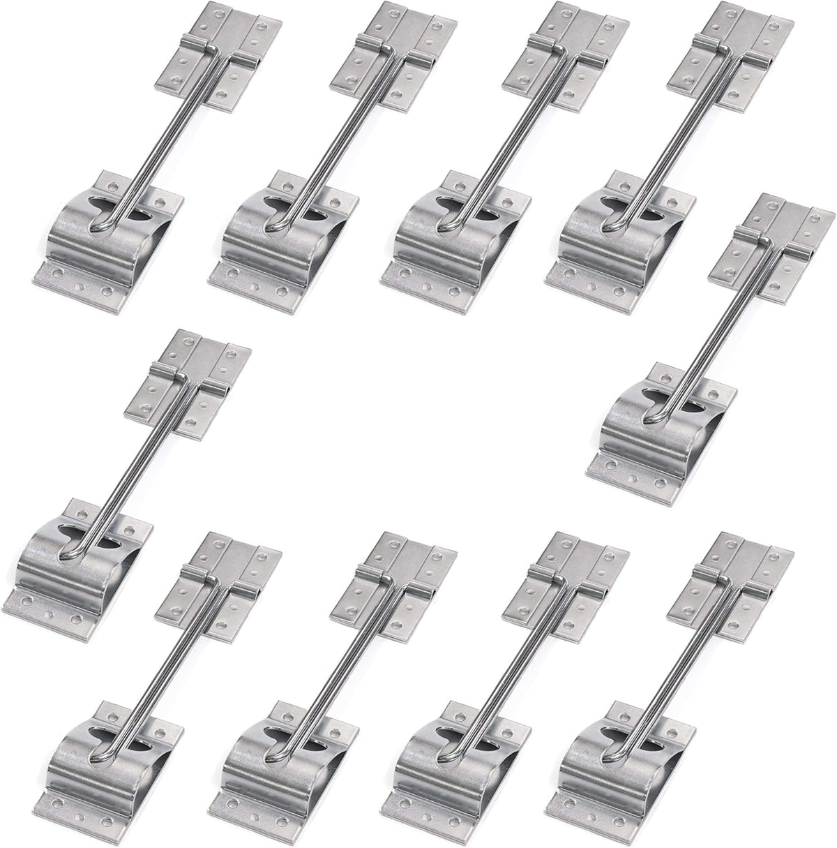 10 Metal T-Style Door Holder Entry Door Catches 6 Inch Long Zinc Plated Steel Pack of 2 E957031