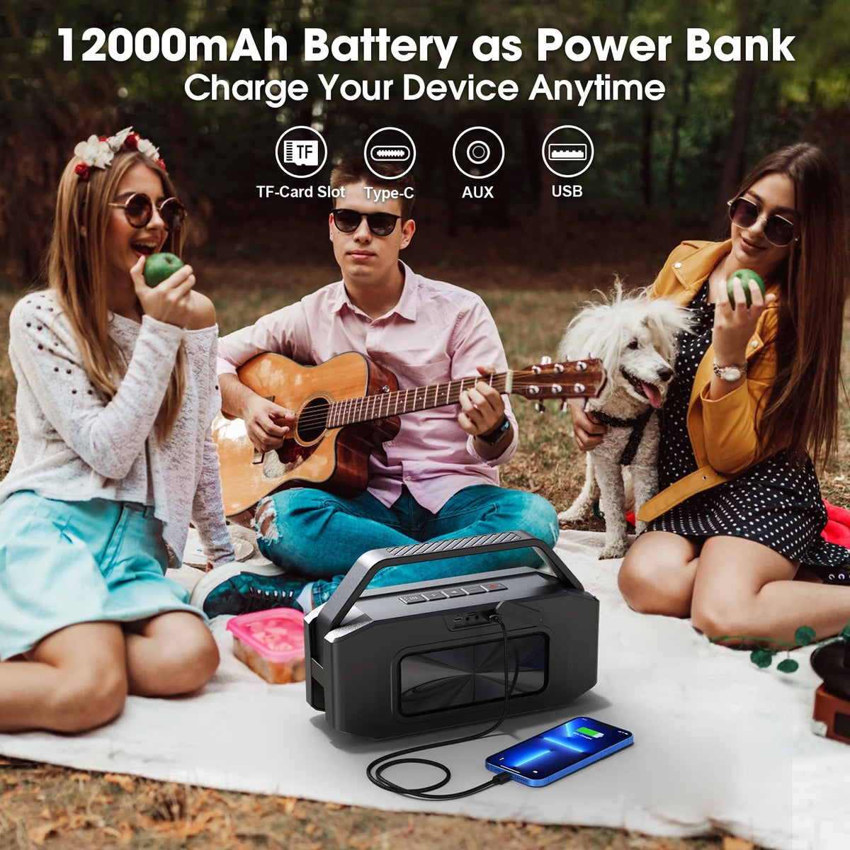 Portable Bluetooth Speaker with Rich Bass U39134