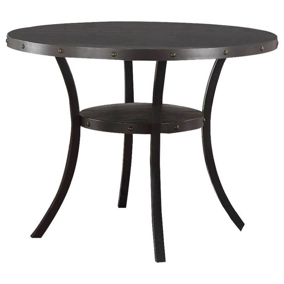 Solid Wood Round Counter Height Table in Antique Black G866034
