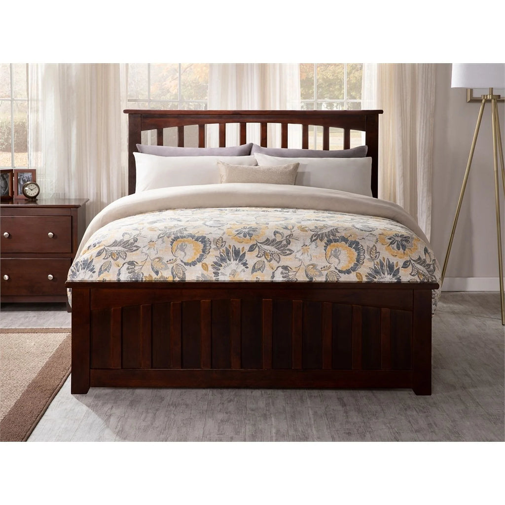 Solid Wood Full Spindle Bed with Headboard F345782