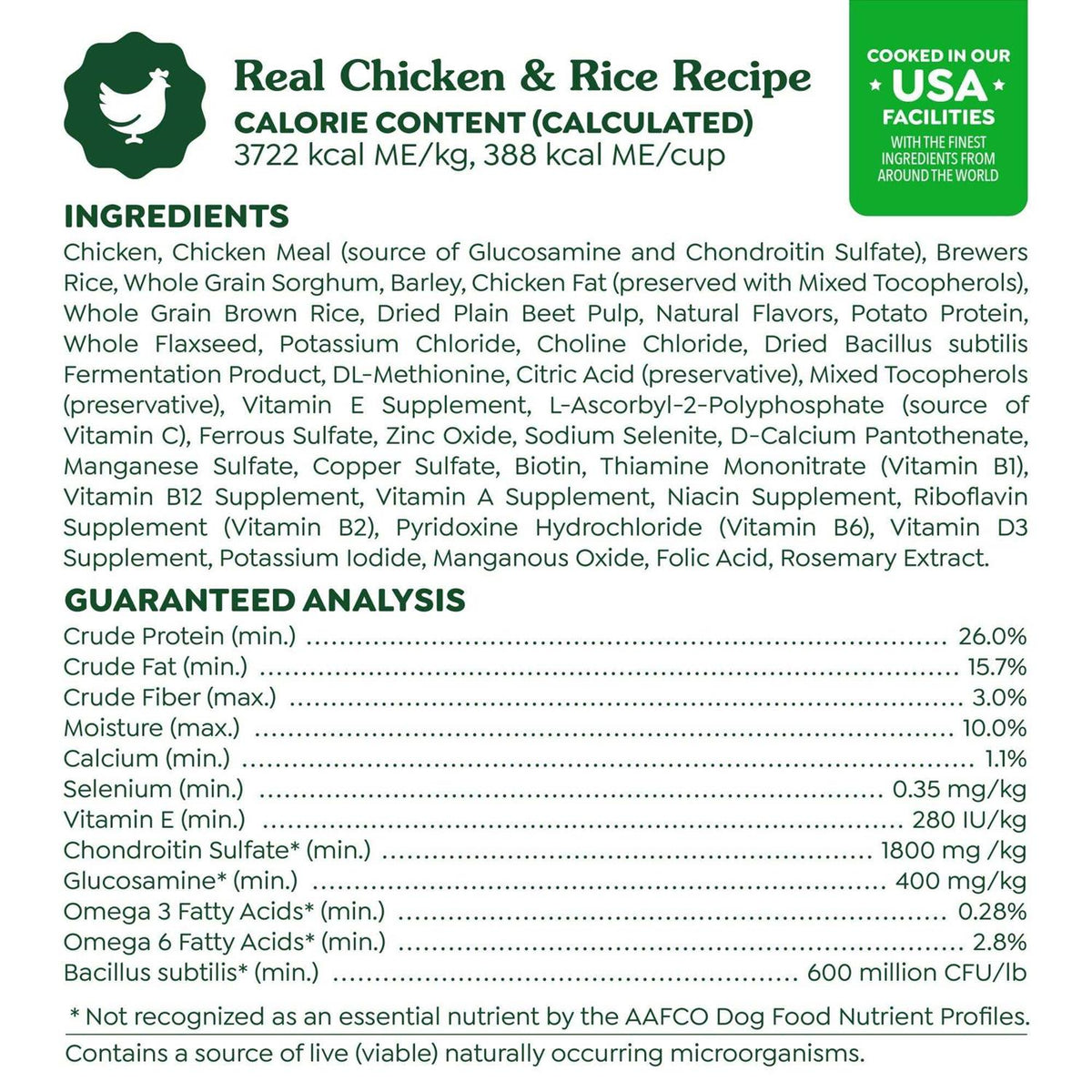 High Protein Chicken & Rice Dry Dog Food V914060