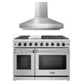 48 Gas Range and Wall Mount Range Hood M631705