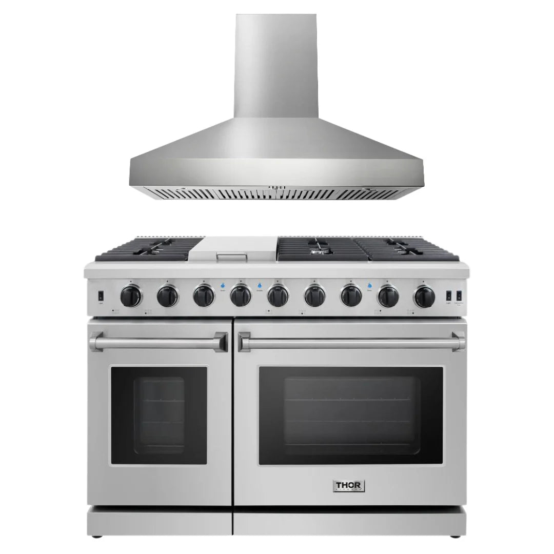 48 Gas Range and Wall Mount Range Hood M631705