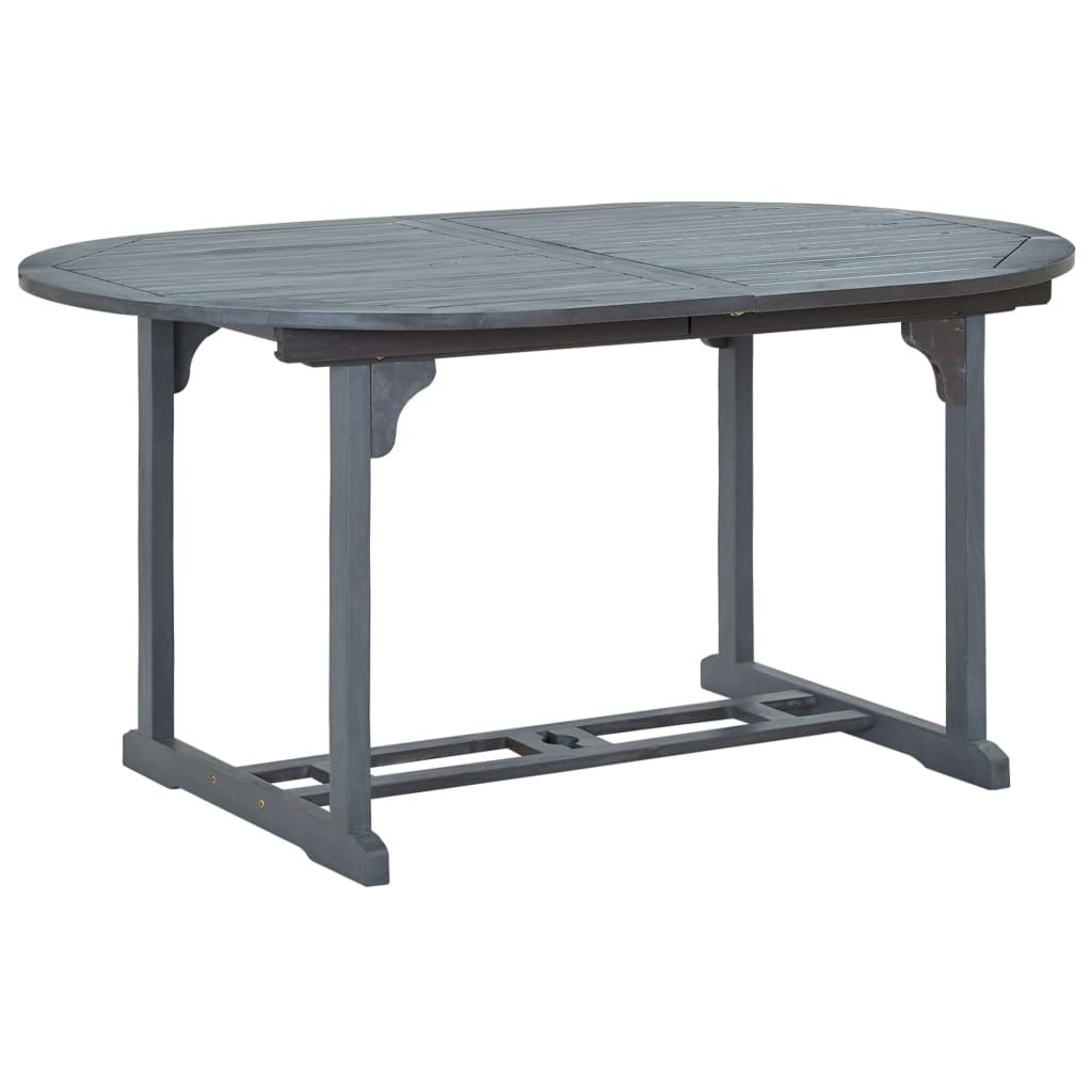 Gray Solid Acacia Wood Garden Table D646836