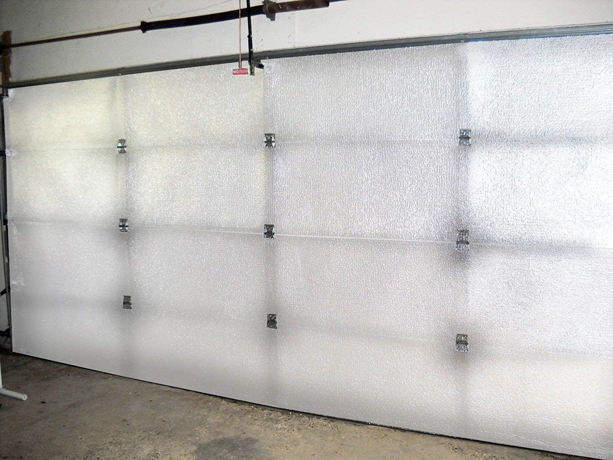 White Reflective Foam Core 2 Car Garage Door Insulation Kit 16FT x 8FT R Value 8.0 Y79618