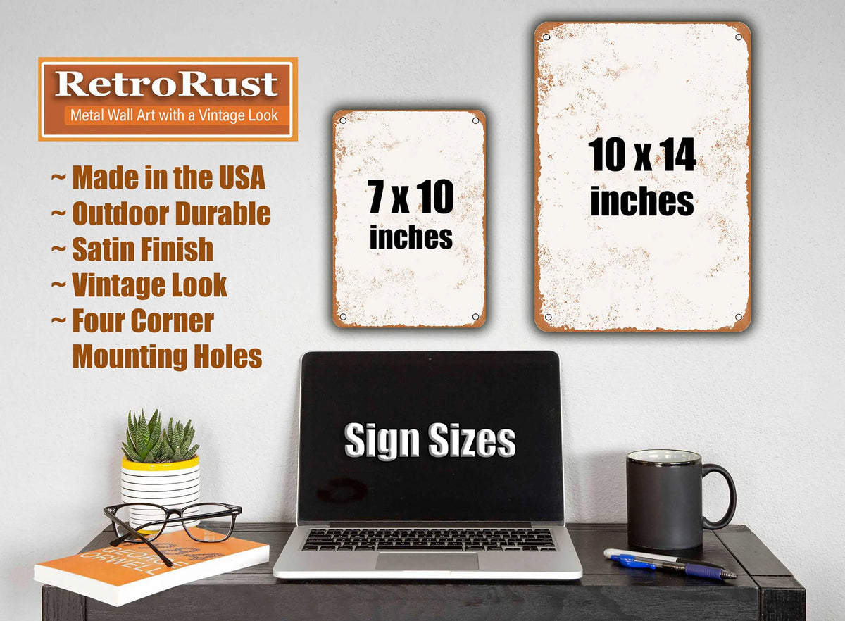 Vintage Rusty Metal Sign U456330
