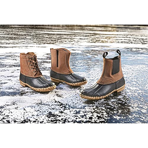 Men’s Side Zip Insulated Leather Duck Boots, 400 Gram C2786