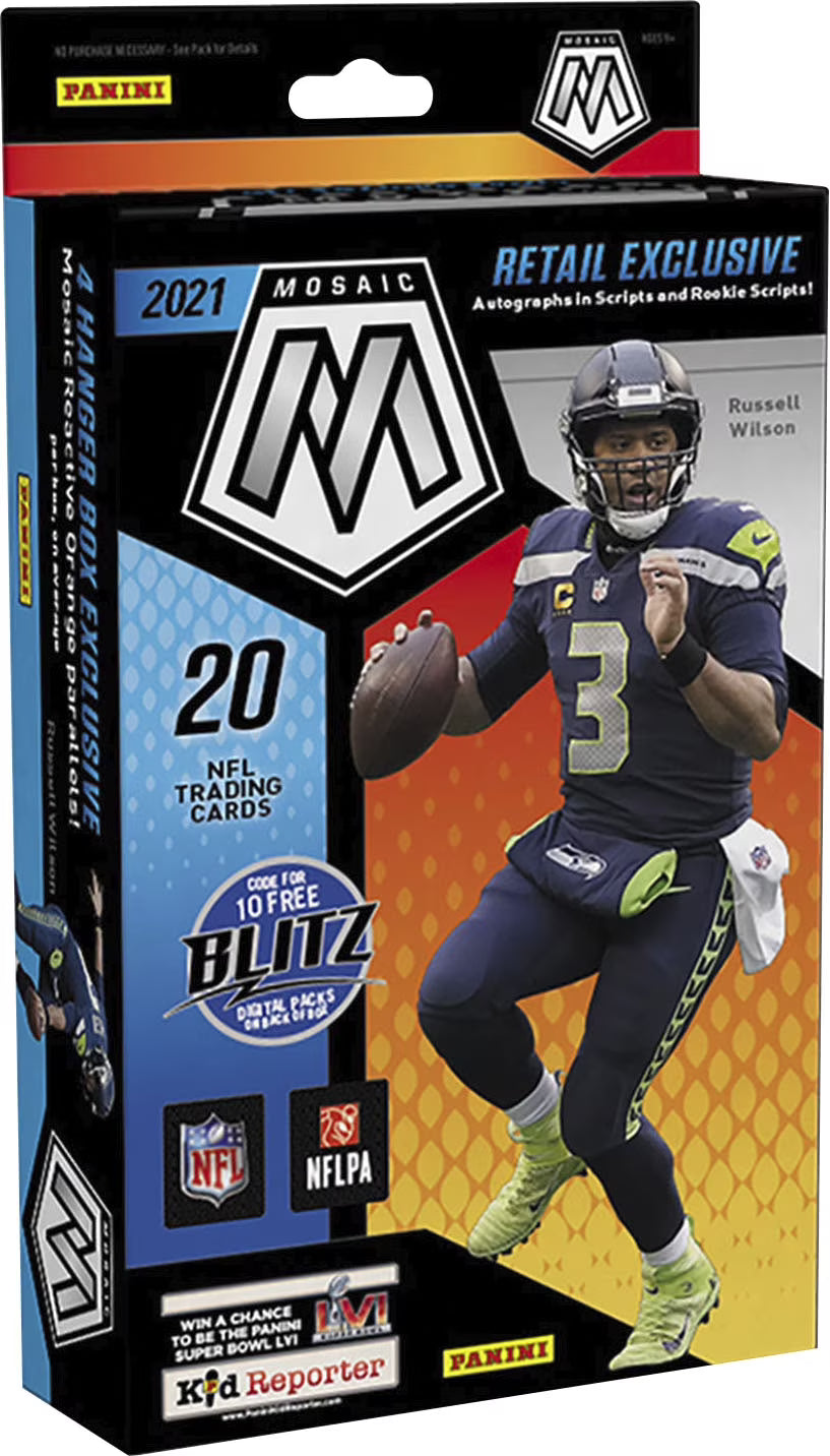 2021 NFL Mosaic Football Trading Card Hanger Box W97591