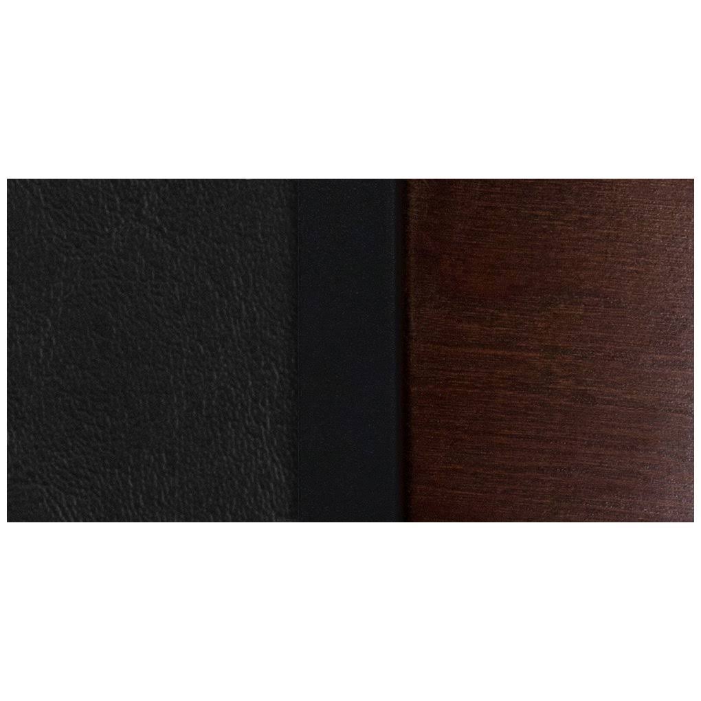 Walnut and Black Upholstered Bar Stool U415