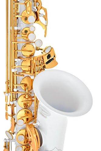 White-Gold Keys Alto Saxophone with Case O167681