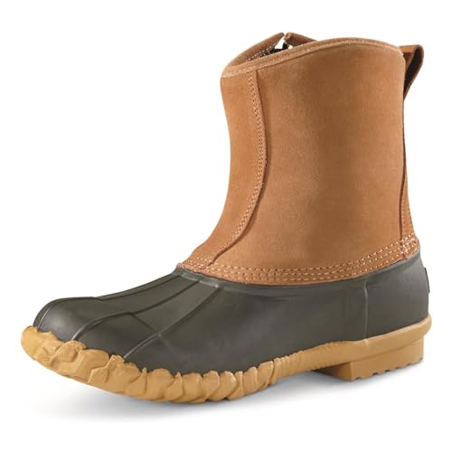 Men’s Side Zip Insulated Leather Duck Boots, 400 Gram C2786