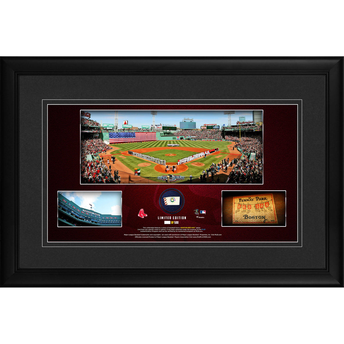 Framed 10x22 x 18x22 Stadium Panoramic Collage with Game-Used Baseball Y4924