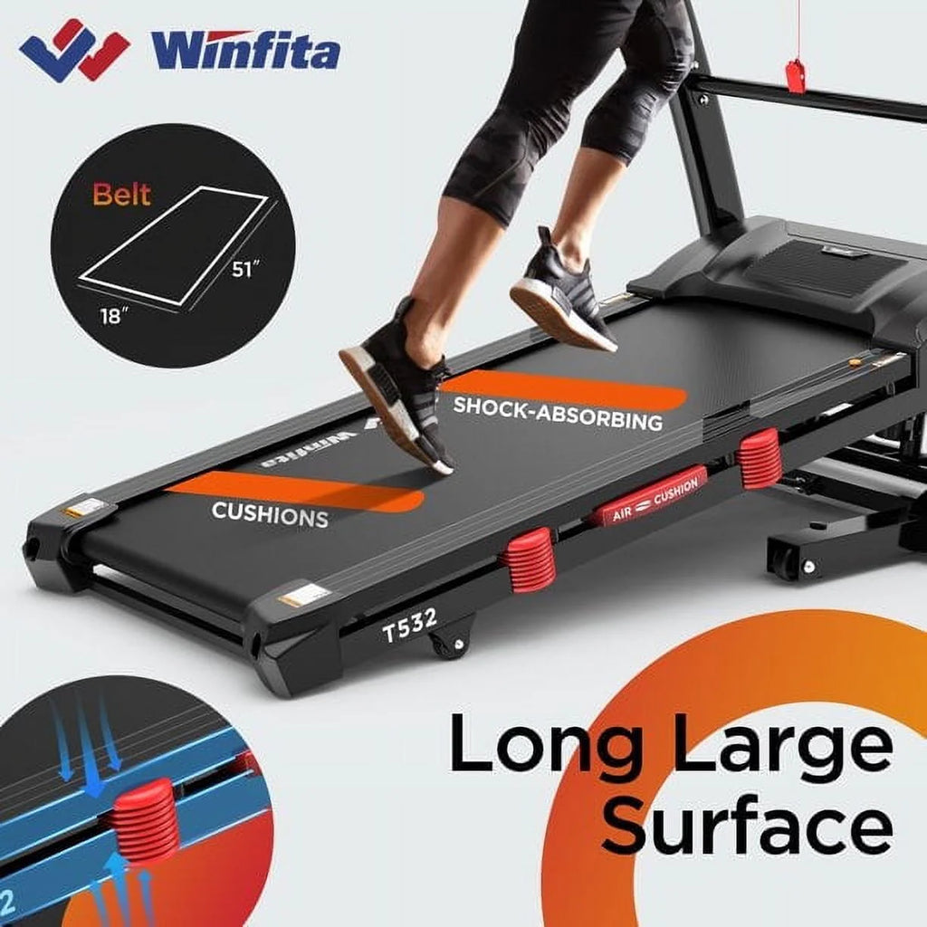 4.5HP Folding Treadmill with 15% Auto Incline F698