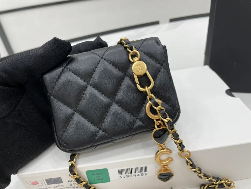 Black Mini Flap Bag G739
