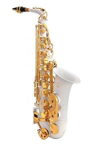 White-Gold Keys Alto Saxophone with Case O167681