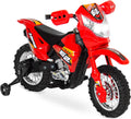 Red 6V Ride On Motorcycle with Training Wheels W923
