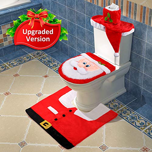 Santa Toilet Seat Cover and Rug Set of 5 B8100