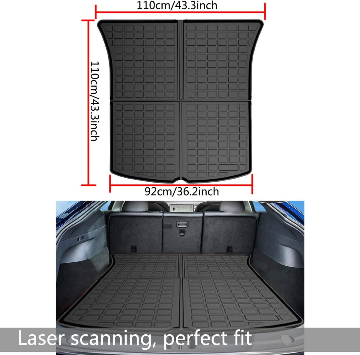 All Weather Waterproof Floor Mats for Tesla Model Y E392916