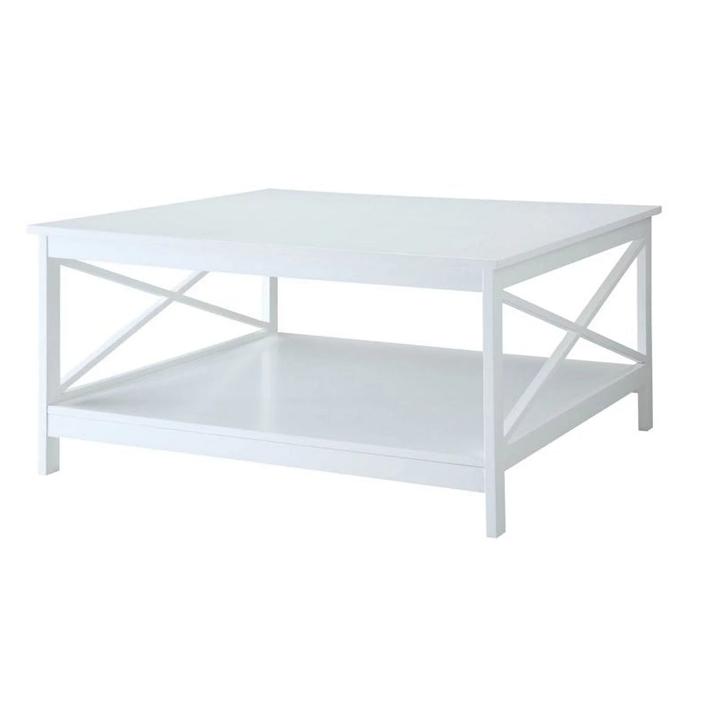 36" Square White Coffee Table A27231