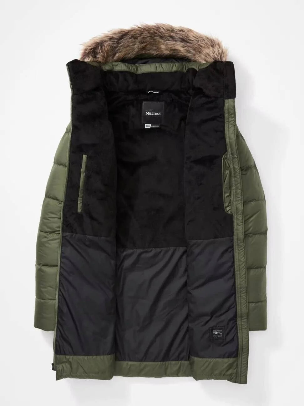 Women's Montreal Hooded Faux-Fur-Trim Coat XS Nori Green Y656112