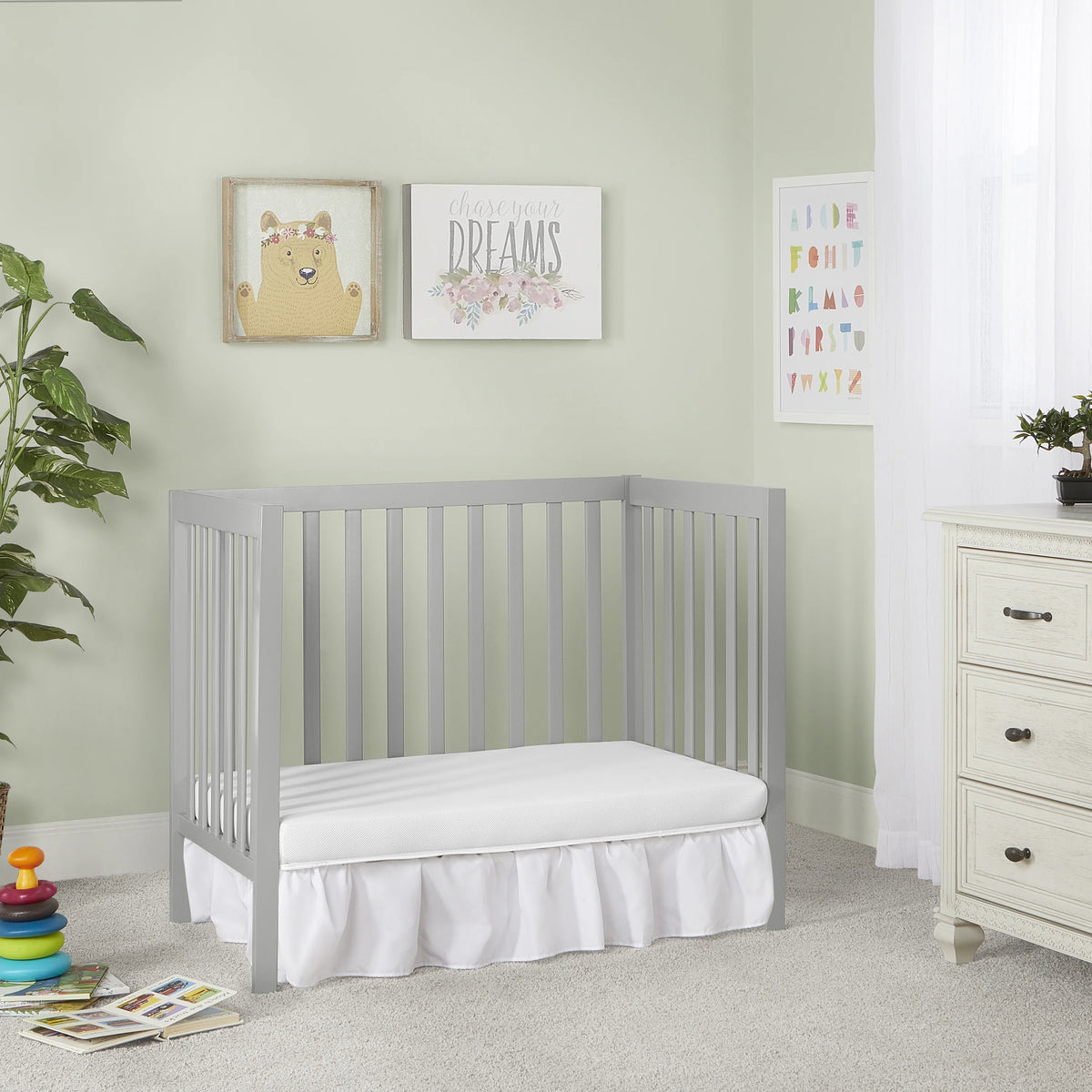 4-in-1 Convertible Mini Crib F2441