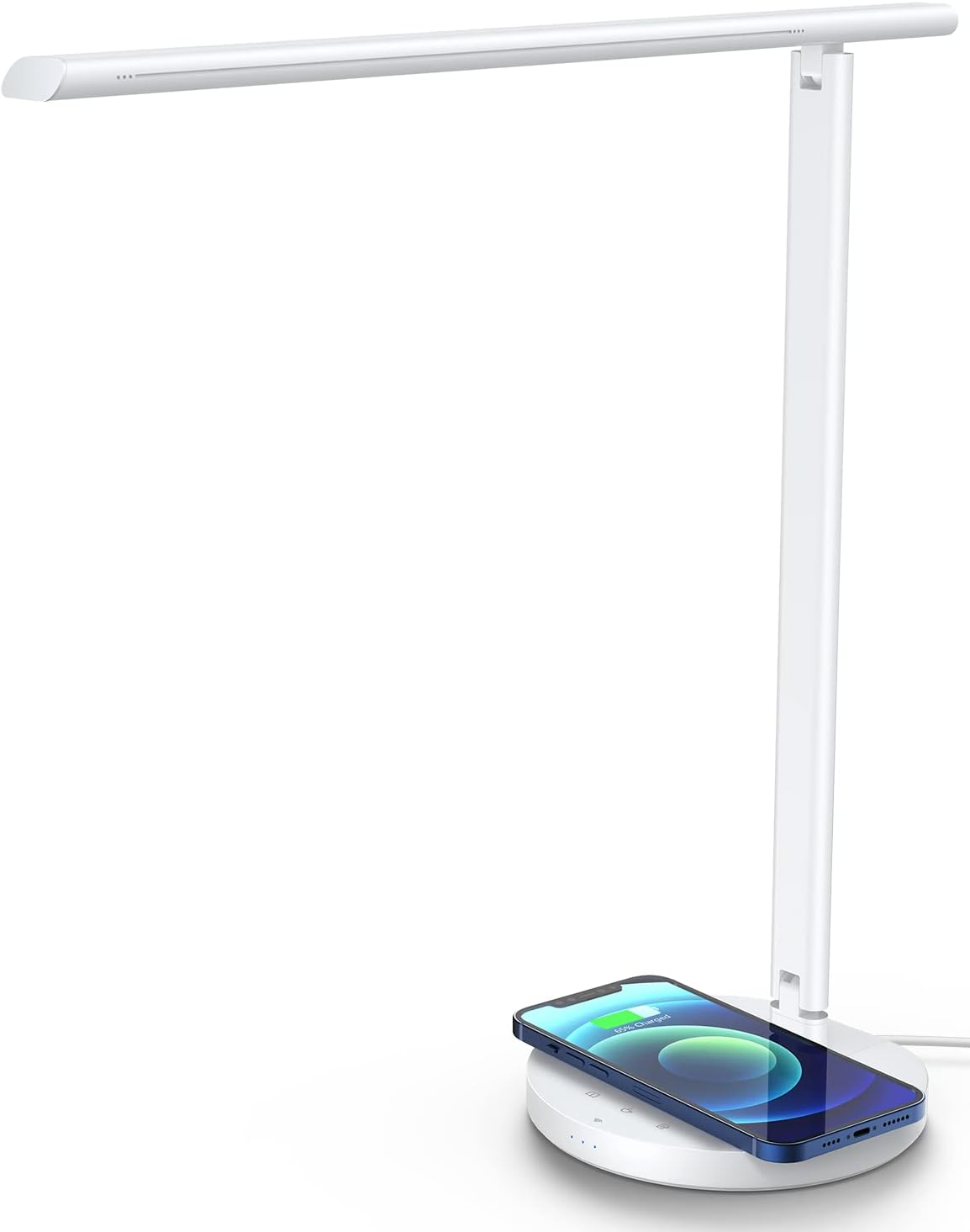 Grey LED Desk Lamp with 10W Wireless Charger, USB Port, 6 Brightness Levels H617748