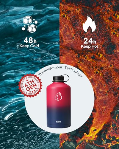 Vacuum Insulated Stainless Steel Water Bottle 64oz BPA Free X50574