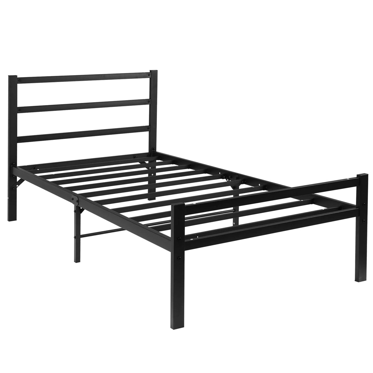 Twin Metal Platform Bed Frame with Headboard D633