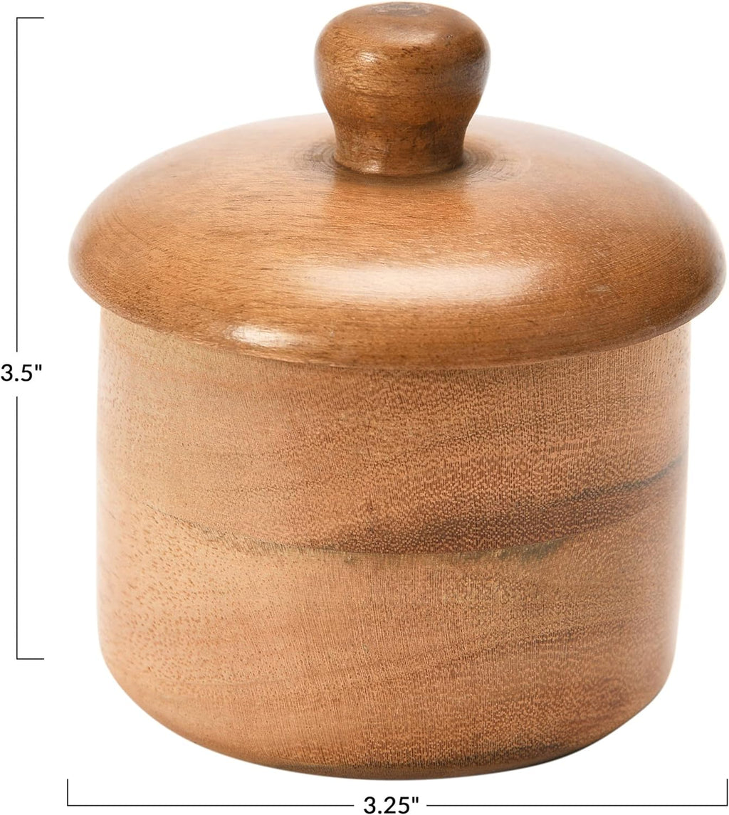 Acacia Wood Spice Jar with Lid W65896