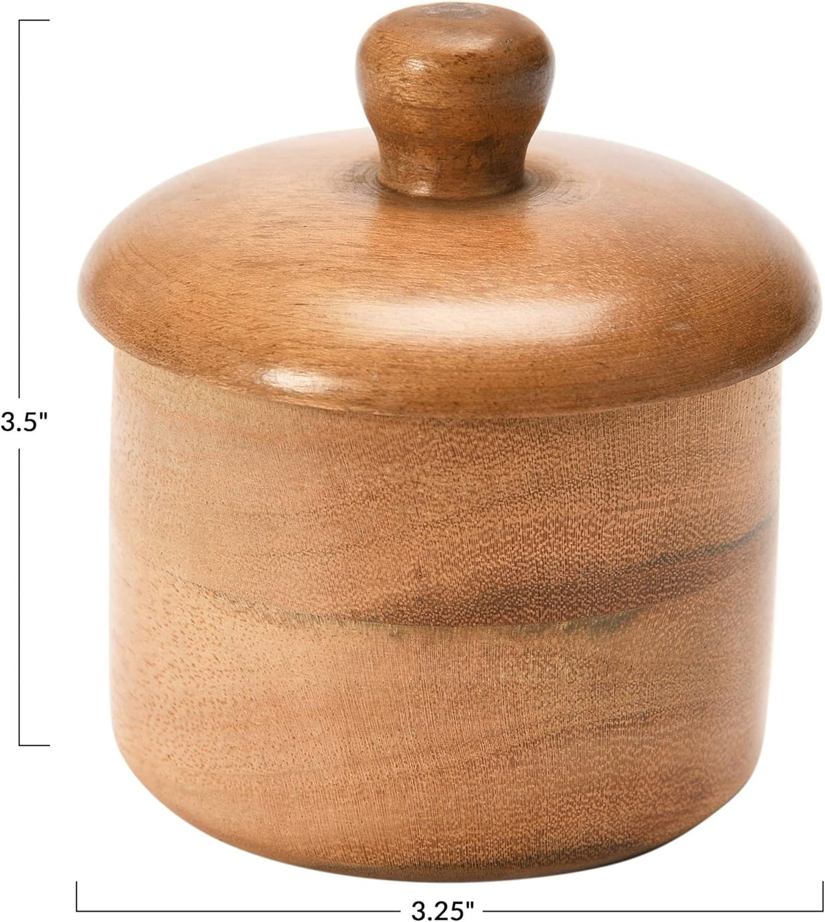 Acacia Wood Spice Jar with Lid W65896