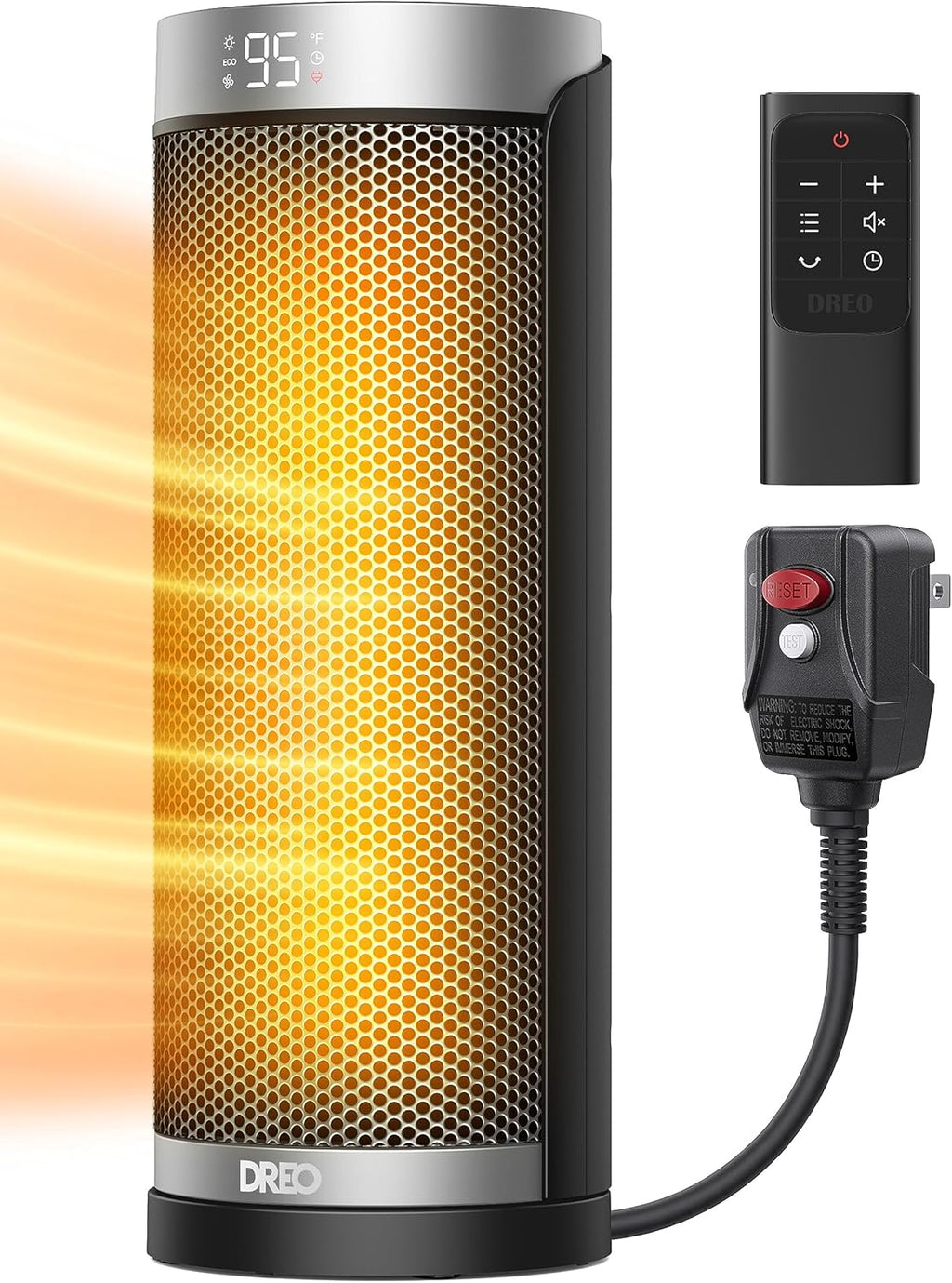 70° Oscillating 25" Portable Space Heater with Remote K88068