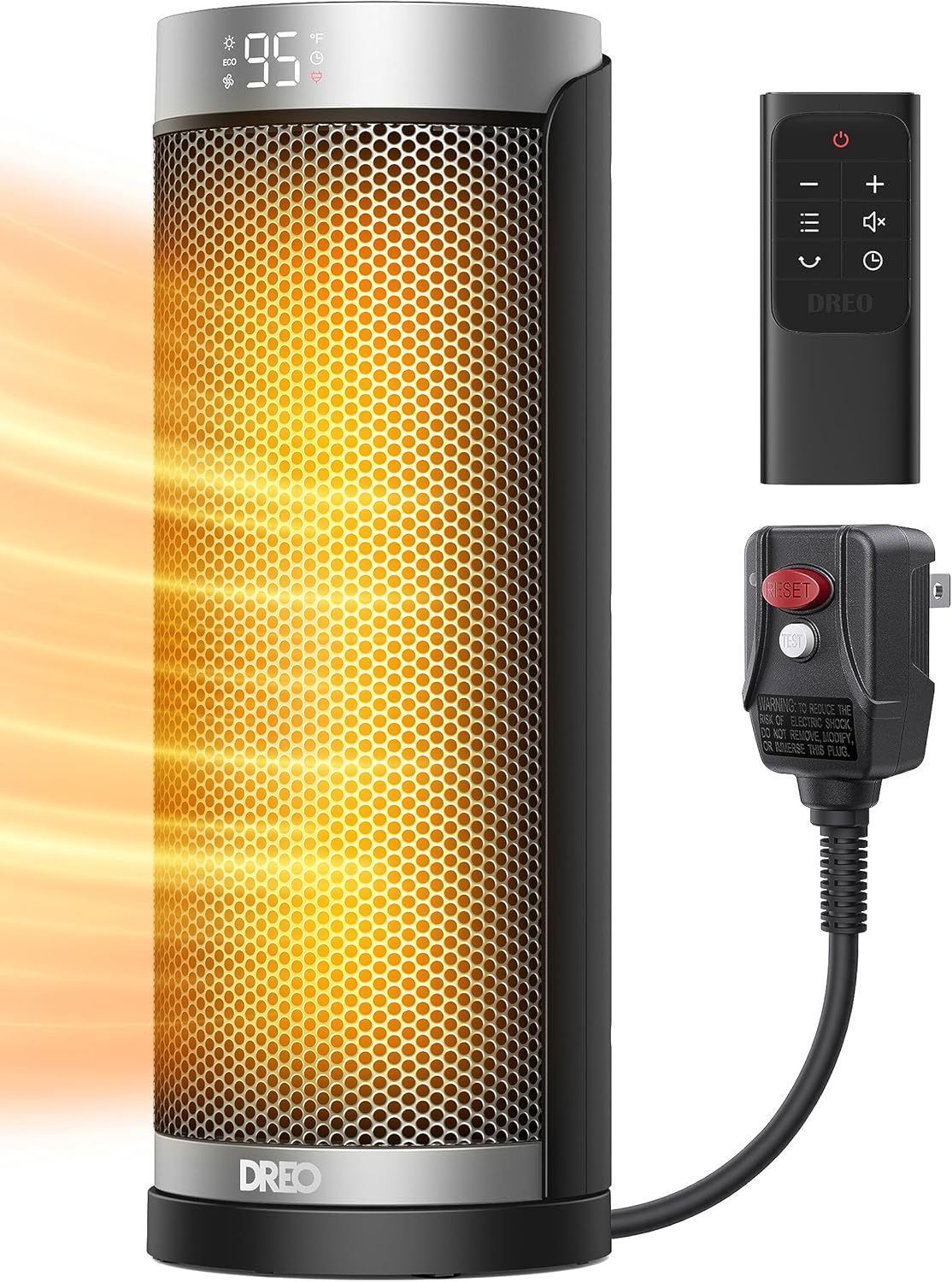 70° Oscillating 25" Portable Space Heater with Remote K88068