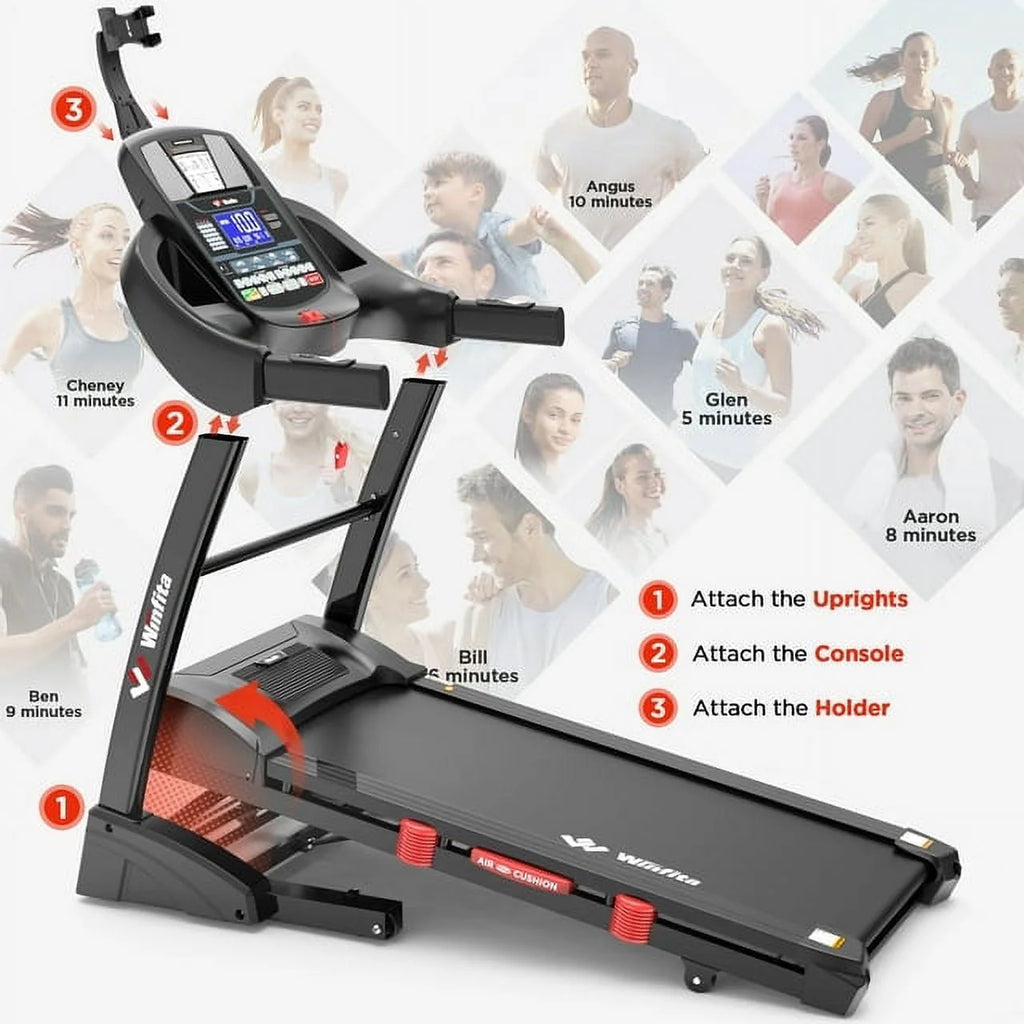 4.5HP Folding Treadmill with 15% Auto Incline F698