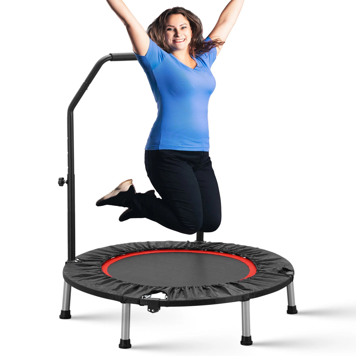 40 Mini Trampoline Rebounder with Adjustable Foam Handle H604231