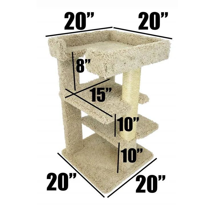Beige 3 Level Cat Tree Q784307