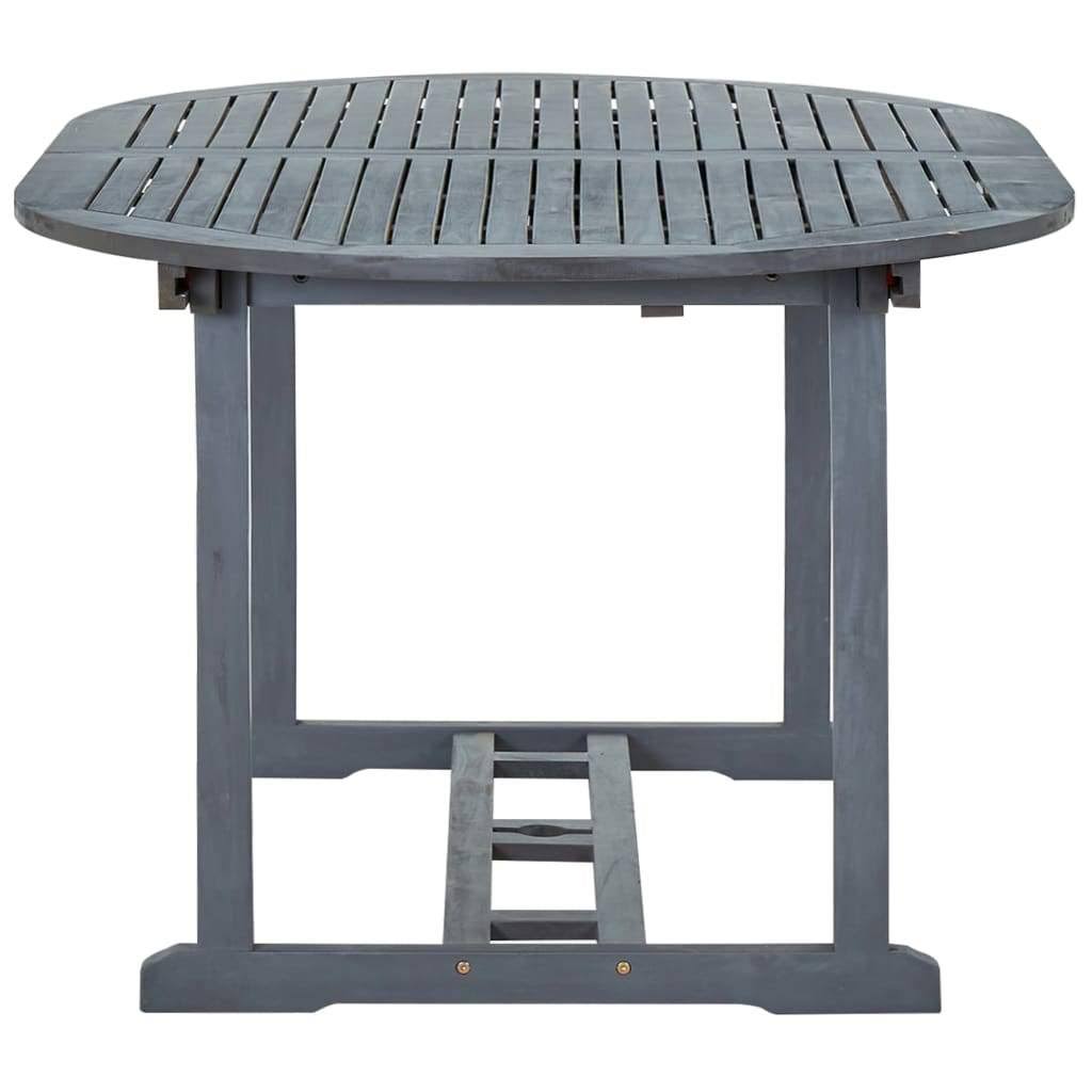 Gray Solid Acacia Wood Garden Table D646836