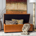 Large Rustic Tufted Storage Bench Y773879