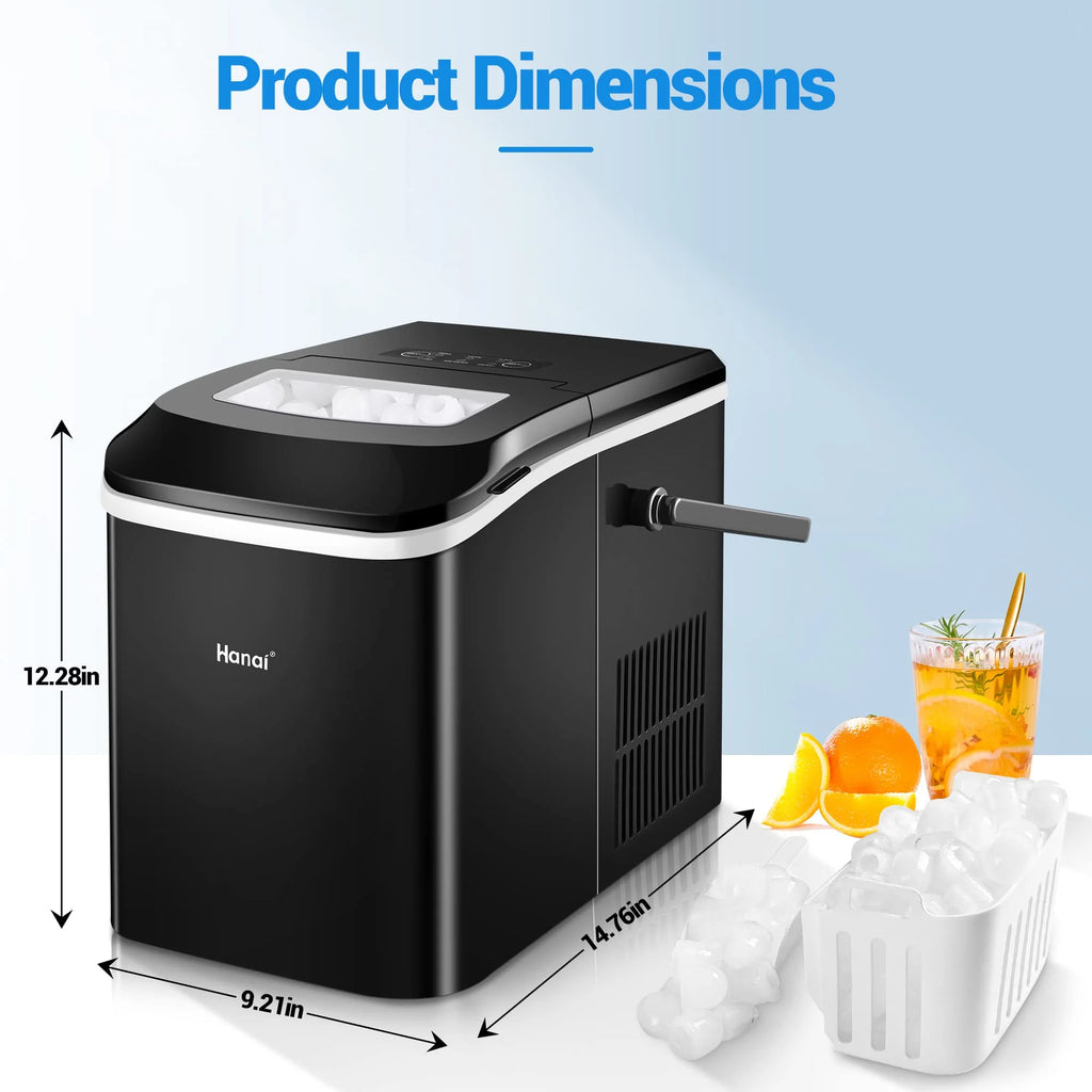 Countertop Portable Ice Maker with Ice Scoop and Basket T698654