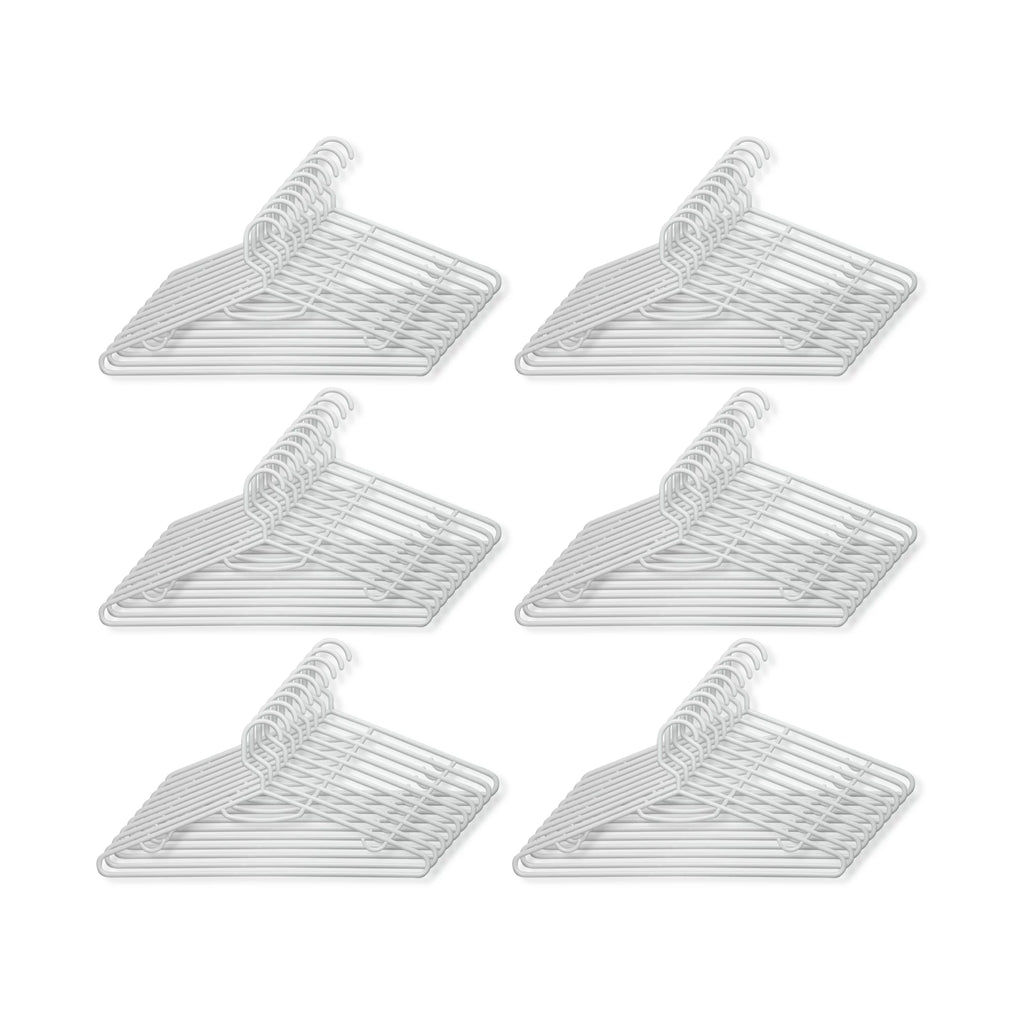 Recycled Plastic Petite Clothing Hangers, 60 Pack, White F4452