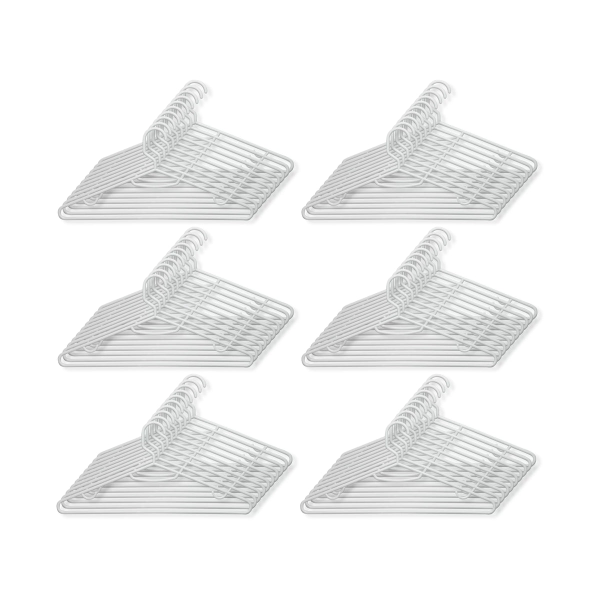 Recycled Plastic Petite Clothing Hangers, 60 Pack, White F4452