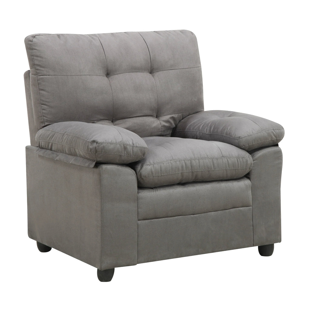 Grey Tufted Arm Chair O8068