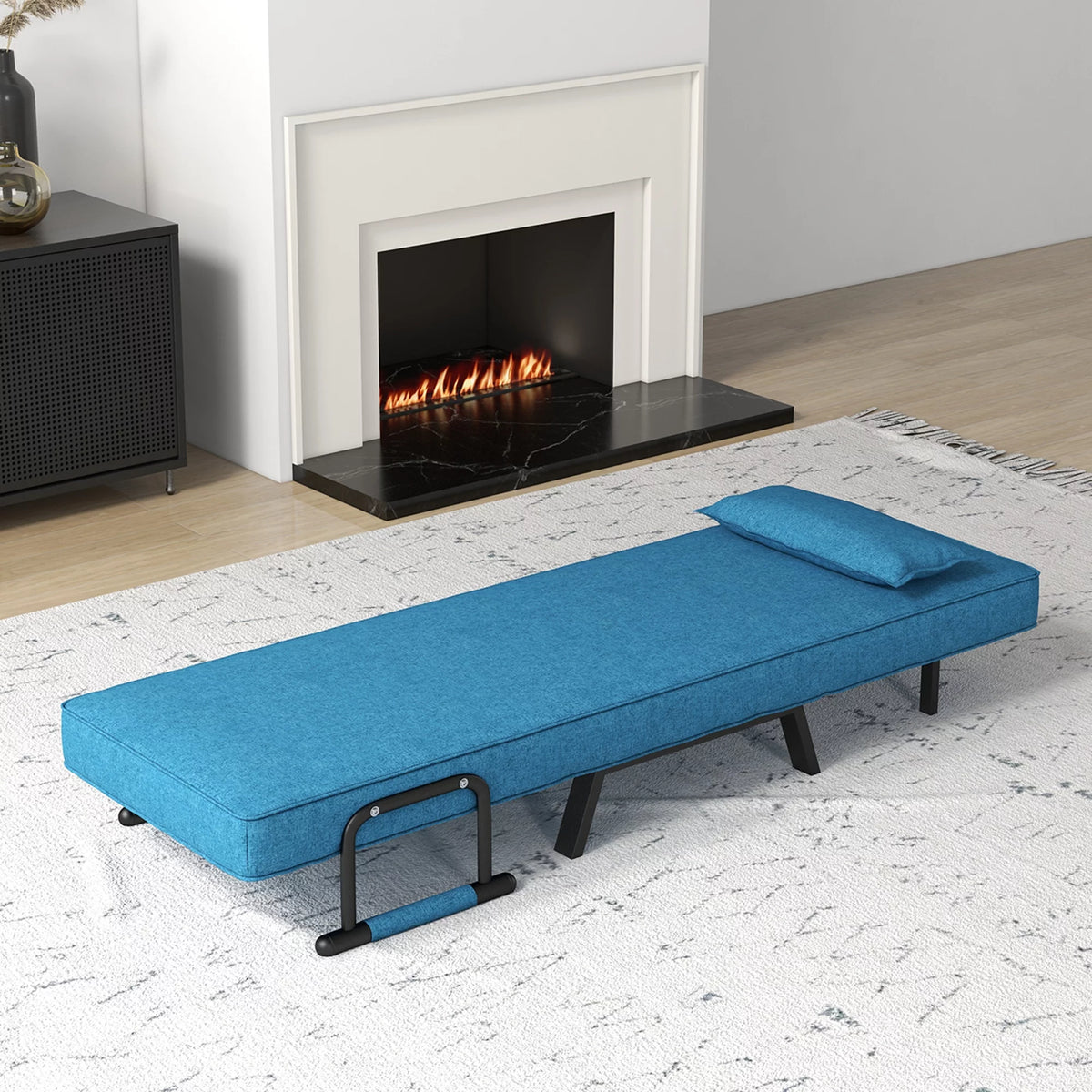 Gray Convertible Sleeper Bed Armchair U65293